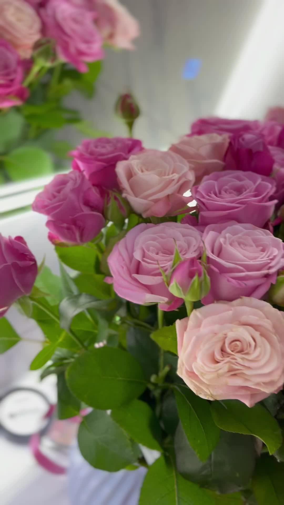 Professional floral arrangement in modern corporate setting